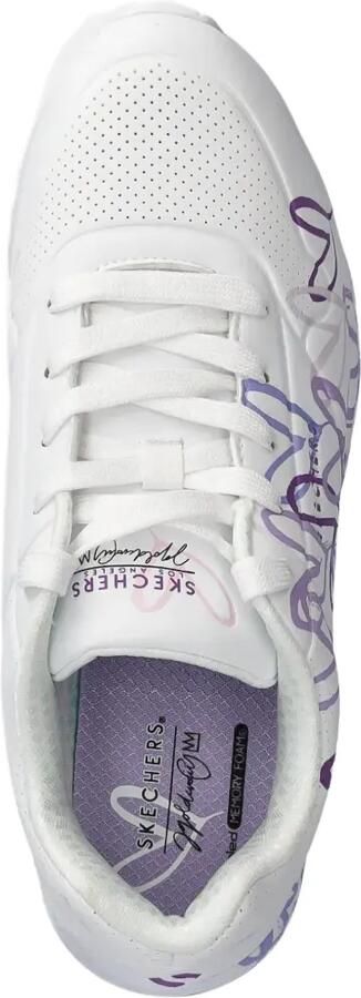 Skechers Uno Lite sneakers met hartprint Wit - Foto 5
