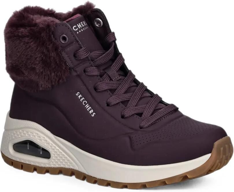 Skechers Uno Rugged enkellaarzen met afwerking van imitatiebont Paars - Foto 2