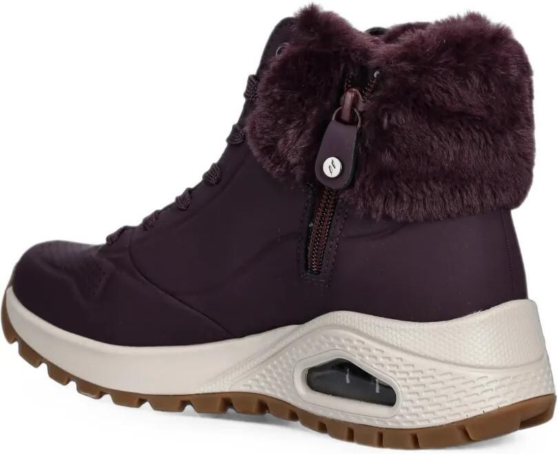 Skechers Uno Rugged enkellaarzen met afwerking van imitatiebont Paars - Foto 3