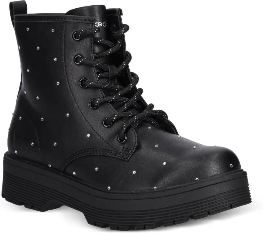 Skechers Veterlaarzen met studs Zwart