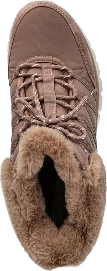 Skechers Veterlaarzen van imitatiebont Bruin