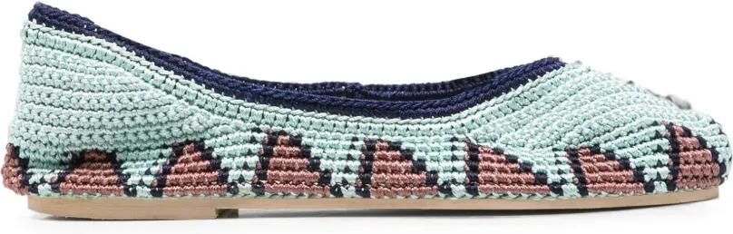 SLO_HAND_MADE Gehaakte ballerina's Blauw