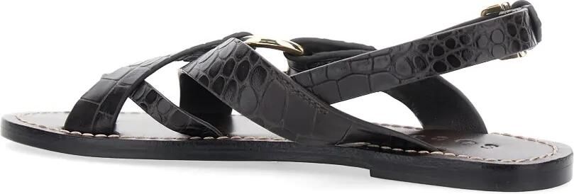 Soeur Circle sandalen met krokodillen-reliëf Bruin - Foto 4