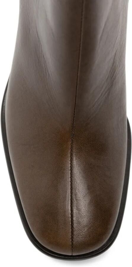 Soeur leather block-heel ankle boots Bruin - Foto 3