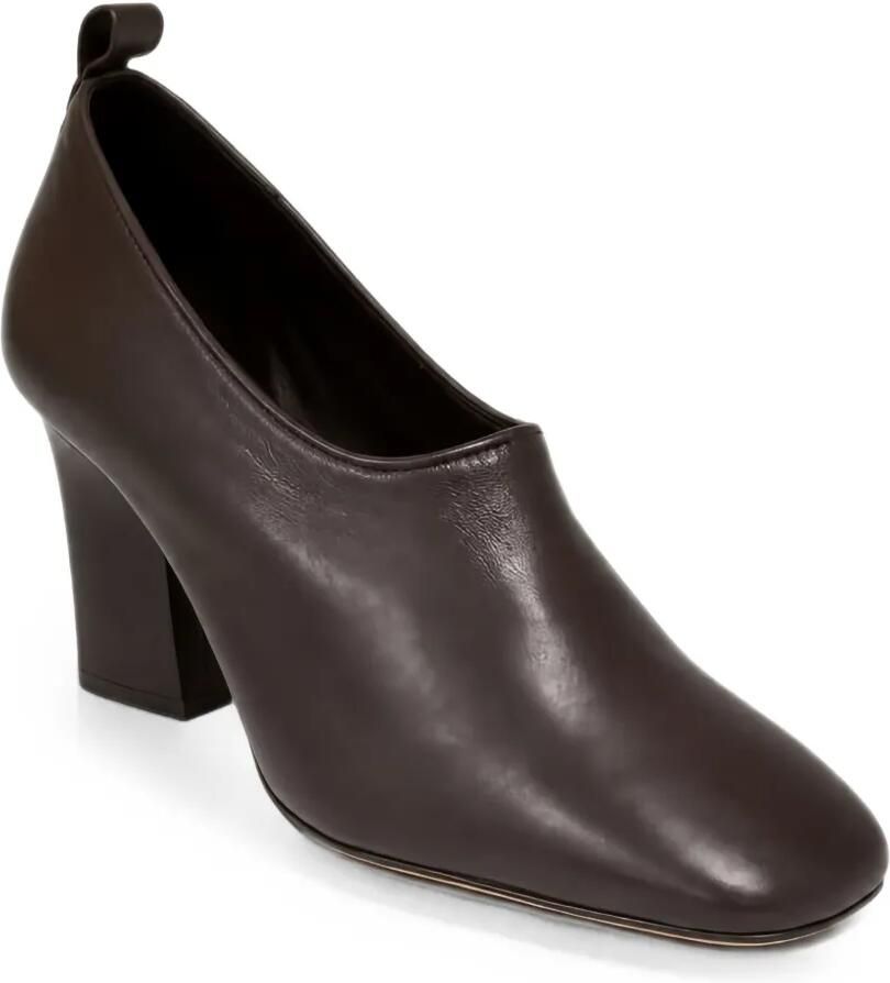 Soeur Thea leren pumps met blokhak Bruin - Foto 2
