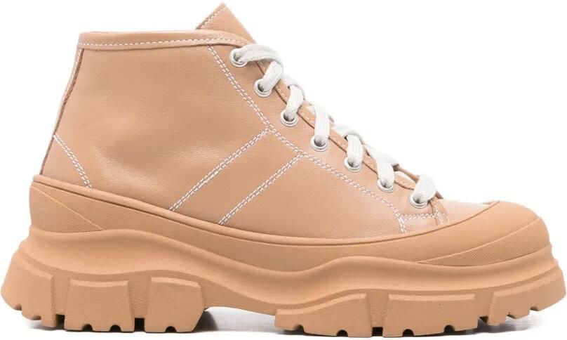 Sofie D'hoore Fairway sneakers met contrasterend stiksel Beige