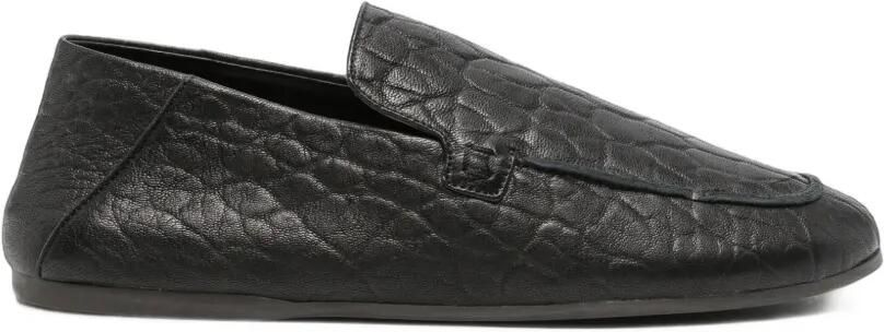 Sofie D'hoore Fenix leren loafers met krokodillen-reliëf Zwart