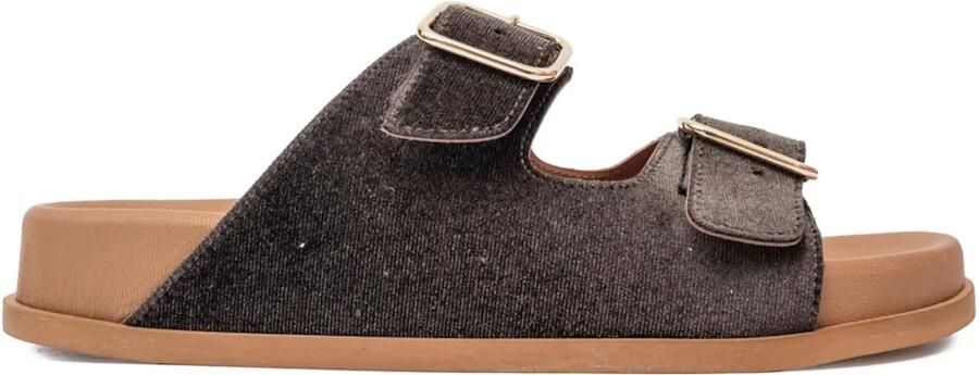 SOMMET Follonicas Tortoras sandalen met dubbele gesp Bruin