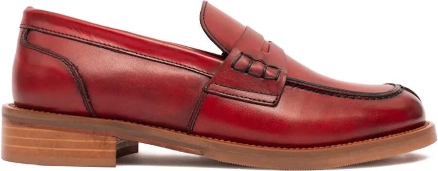 SOMMET Leren loafers Rood