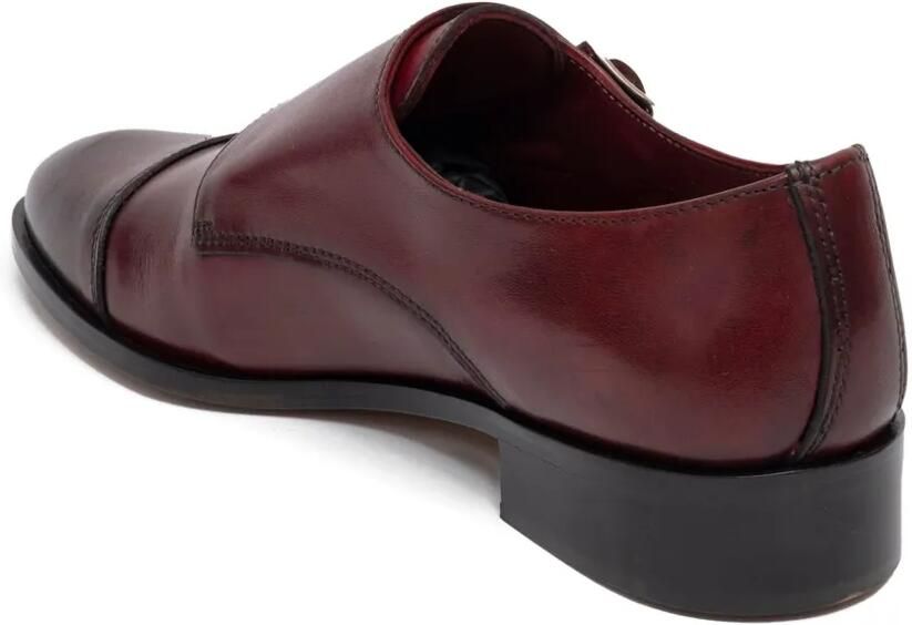 SOMMET Leren Oxford schoenen met dubbele gesp Rood - Foto 3
