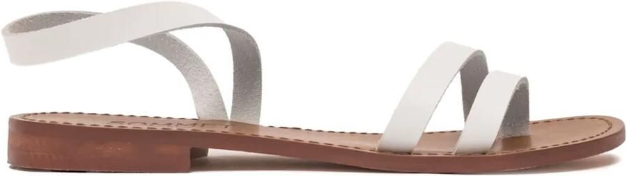 SOMMET Leren sandalen met enkelbandje Wit