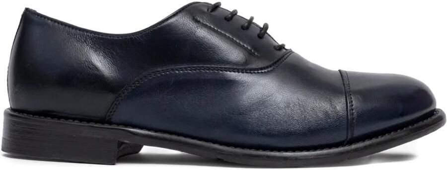 SOMMET Oxford veterschoenen met bewerkte neus Blauw
