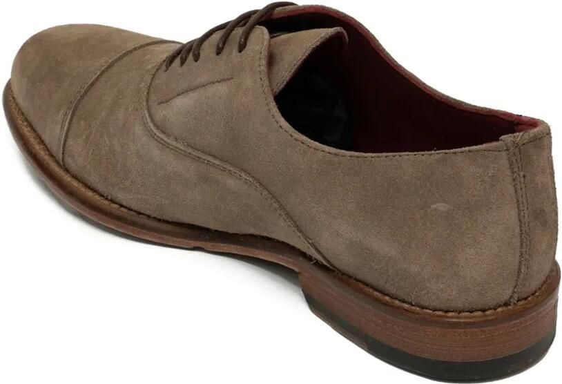 SOMMET Oxford veterschoenen met bewerkte neus Bruin - Foto 4