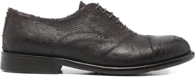 SOMMET Oxford veterschoenen met textuur Bruin
