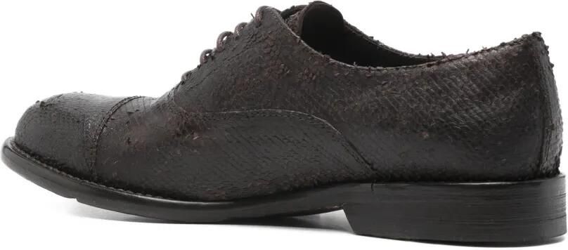 SOMMET Oxford veterschoenen met textuur Bruin - Foto 4
