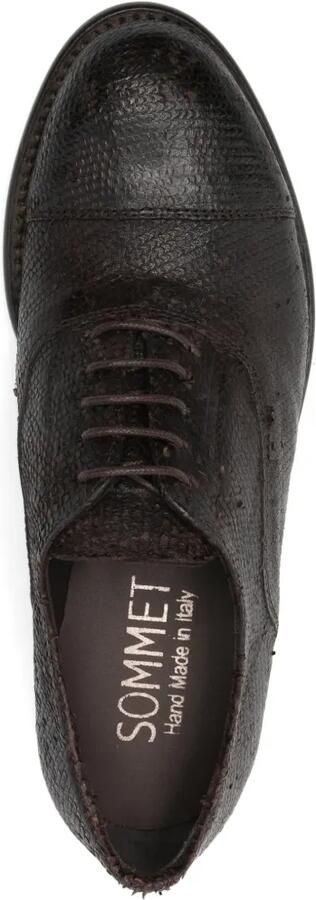 SOMMET Oxford veterschoenen met textuur Bruin - Foto 2