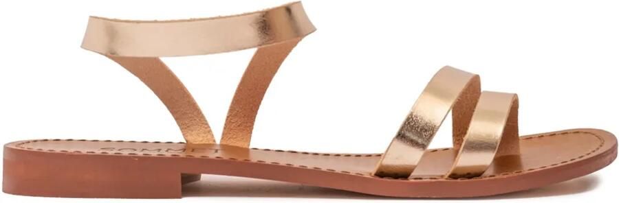 SOMMET Sandalen met metallic enkelbandjes Goud