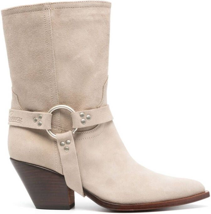 Sonora Atoka 70mm suede boots Beige