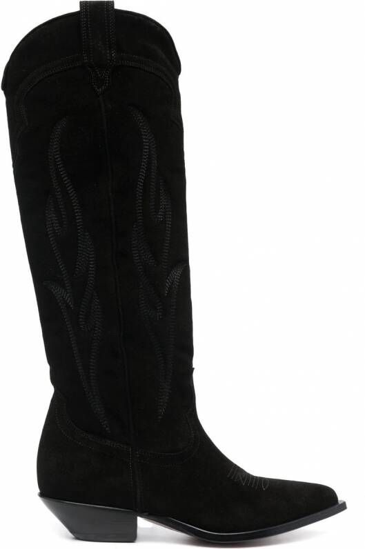 Sonora Laarzen met puntige neus Zwart