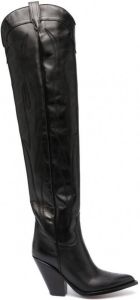 Sonora Santa Fe leren cowboylaarzen Zwart