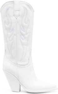 Sonora Santa Fe leren cowboylaarzen Wit