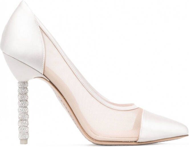 Sophia Webster Jasmine pumps met puntige neus Beige