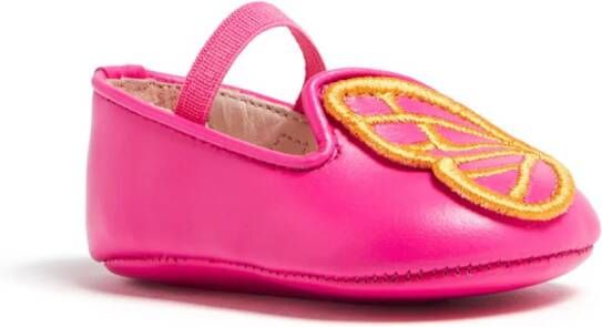 Sophia Webster Mini Bibi ballerina's met vlinderpatch Roze