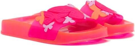Sophia Webster Mini Butterfly jelly slippers Roze