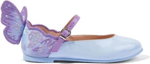 Sophia Webster Mini Chiara leren ballerina's Blauw