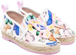 Sophia Webster Mini Espadrilles met vlinderprint Wit