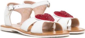 Sophia Webster Mini Sandalen met hart patch Wit