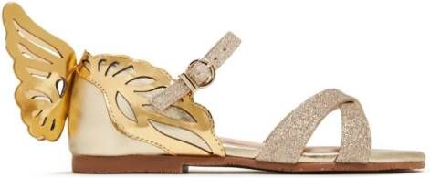 Sophia Webster Mini Heavenly Wing leren sandalen met applicatie Goud