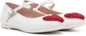 Sophia Webster Mini Leren ballerina's Wit