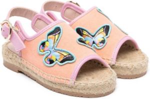 Sophia Webster Mini Sandalen met geborduurde vlinder Oranje