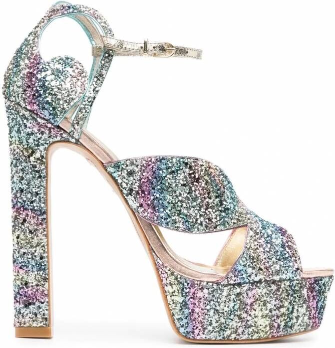 Sophia Webster Rita sandalen met glitter Blauw