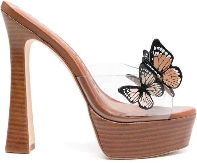 Sophia Webster Sandalen met vlinderdetail Bruin