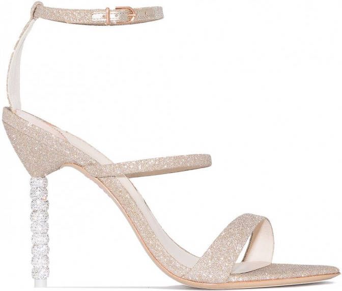 Sophia Webster Rosalie leren sandalen Beige