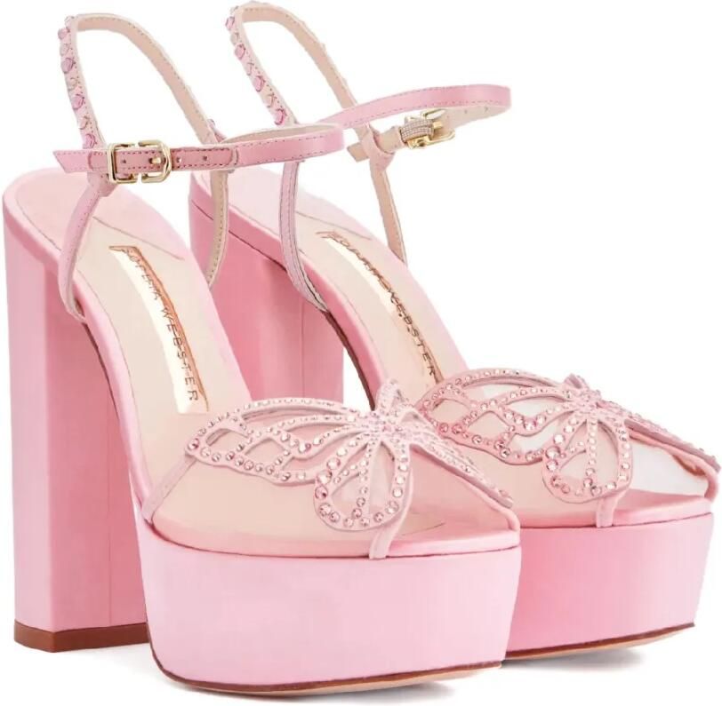 Sophia Webster 130 mm Farfalla sandalen Roze - Foto 4