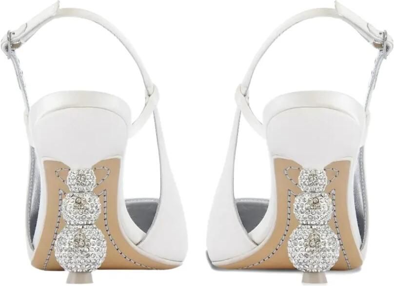 Sophia Webster 85 mm Natalia pumps met kristallen Wit - Foto 3