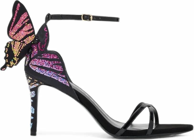 Sophia Webster Chiara crystal-embellished mid sandals Zwart