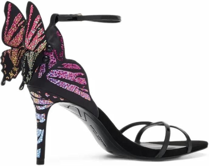 Sophia Webster Chiara crystal-embellished mid sandals Zwart - Foto 4