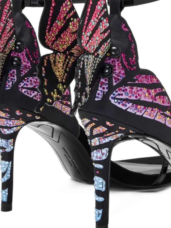 Sophia Webster Chiara crystal-embellished mid sandals Zwart - Foto 2
