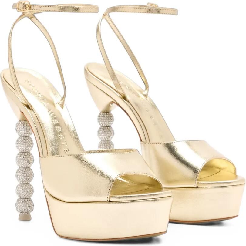 Sophia Webster Effie crystal-embellished platform sandals Goud - Foto 3