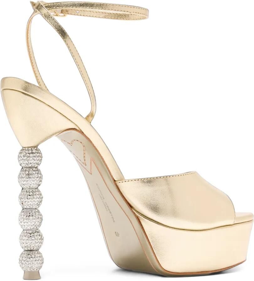 Sophia Webster Effie crystal-embellished platform sandals Goud - Foto 2