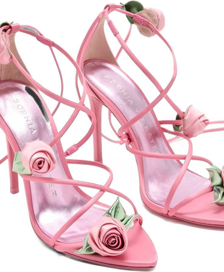 Sophia Webster Rosette wrap-around sandals Roze - Foto 2