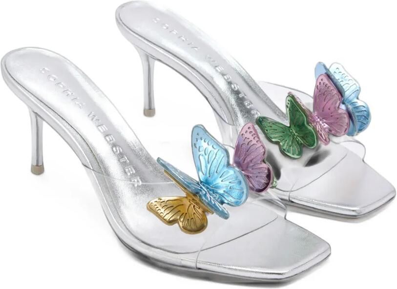 Sophia Webster Vanessa butterfly-appliqué low sandals Zilver - Foto 3