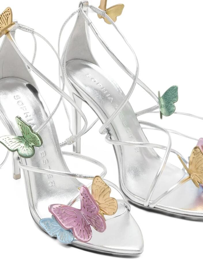 Sophia Webster Vanessa butterfly-embellished lace-up sandals Zilver - Foto 2