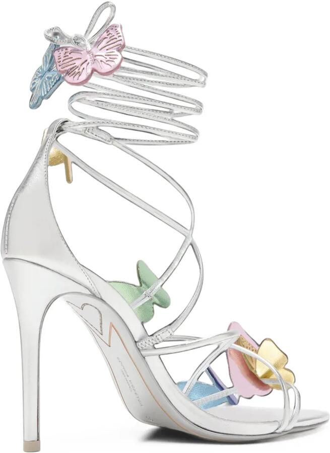 Sophia Webster Vanessa butterfly-embellished lace-up sandals Zilver - Foto 4