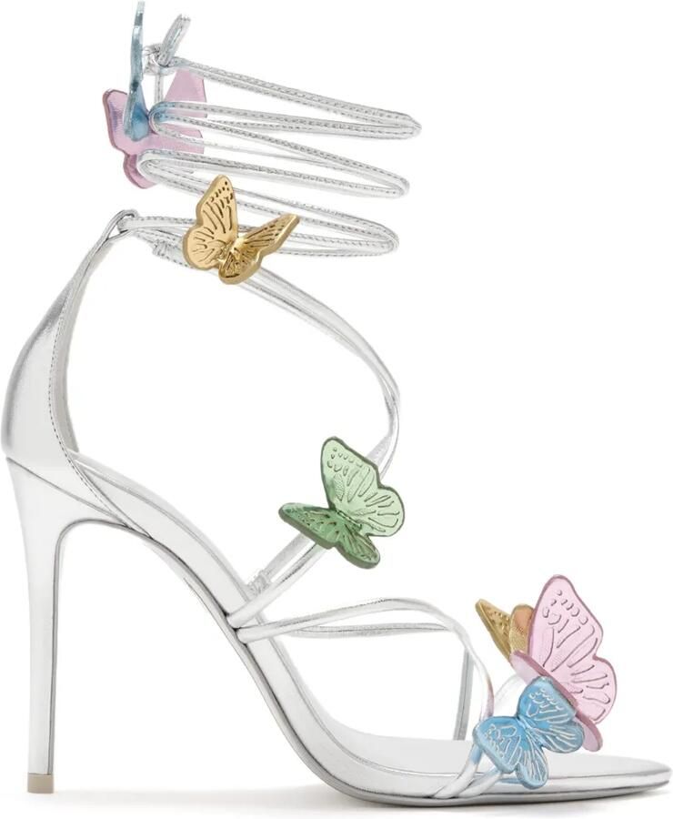 Sophia Webster Vanessa sandalen met veters en vlinderverfraaiing Zilver
