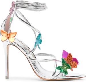 Sophia Webster Vanessa leren sandalen Zilver